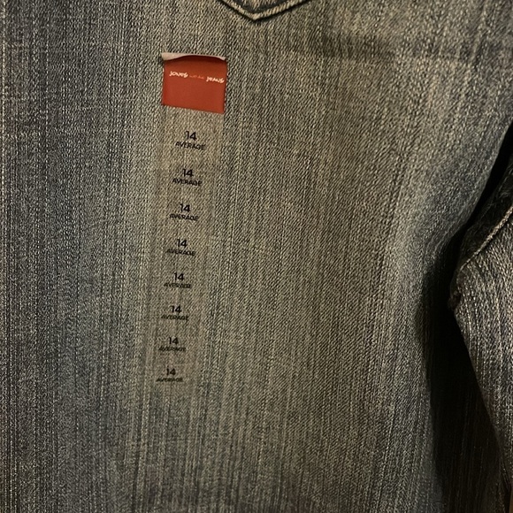 Jones Wear Jeans women’s 14‎ sequin Studded pocket High Rise Waist Big Flare Leg - Picture 12 of 16